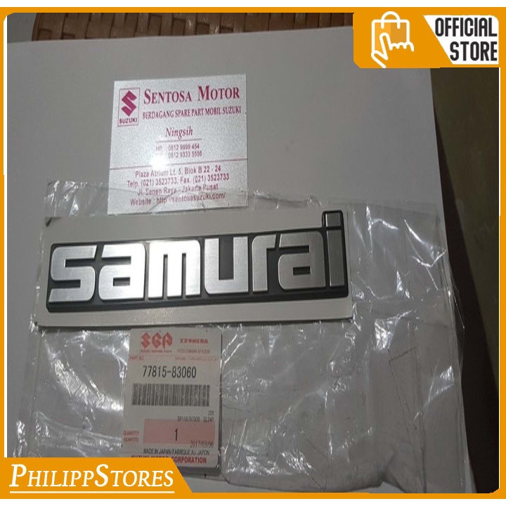 Emblem tulisan samurai suzuki jimny katana asli sgp Elegan