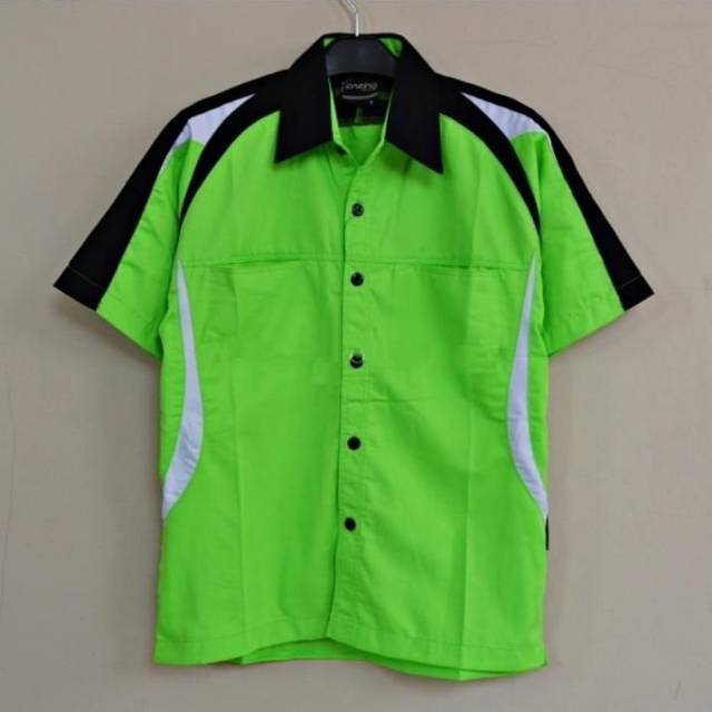 KEMEJA POLOS OTOMOTIF TYT WARNA IJO STABILO