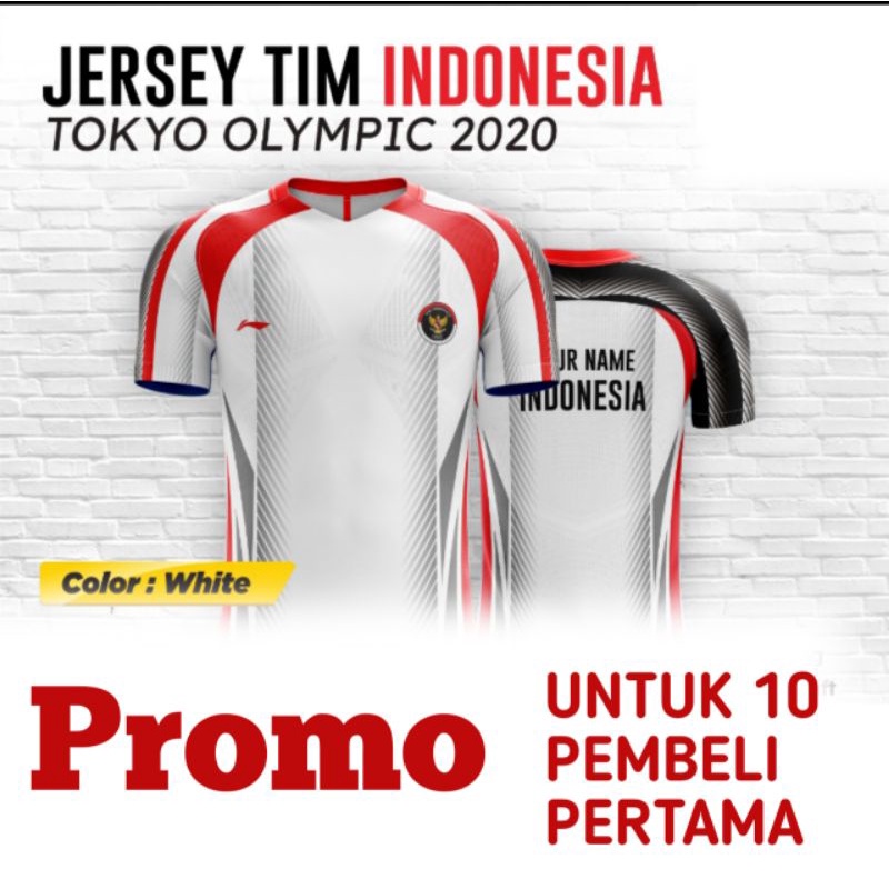 Jual Jersey Indonesia Olimpic Tokyo 2021 Badminton Lari Archery Pencak