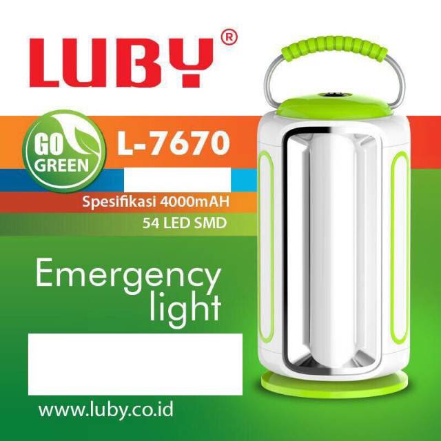 Lampu Emergency Luby L 7670 Rechargeable Hurricane Lamp