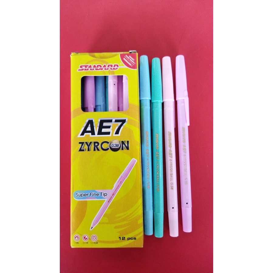 PULPEN STANDARD AE7 HITAM ZYRCON HARGA 1PCS