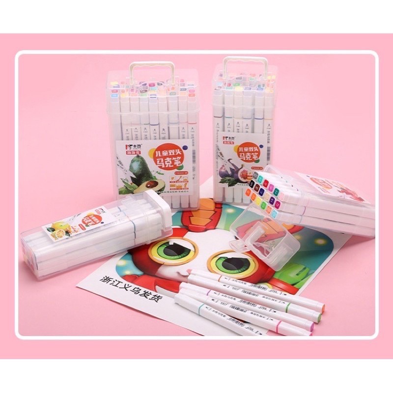 double marker set wipe clean marker set spidol highlighter