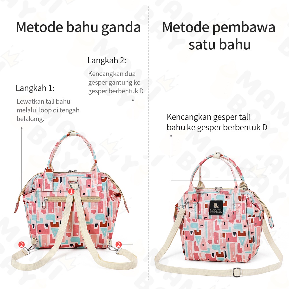 OKEYI Diaper bag portbale kapasitas tinggi tas bayi