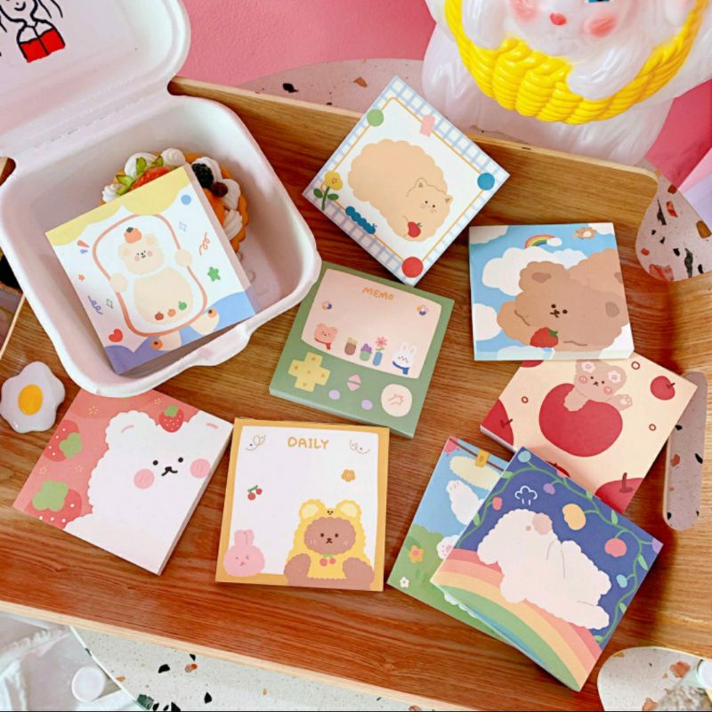 

Kertas Memo / Note Esthetic Kartun Lucu Beruang / Hias Tempel Dinding MM01 - DOAEJO