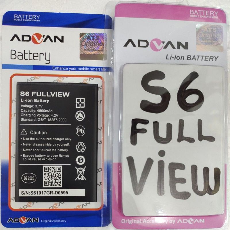 Baterai | Battery | Batre Advan S6 Full View Original