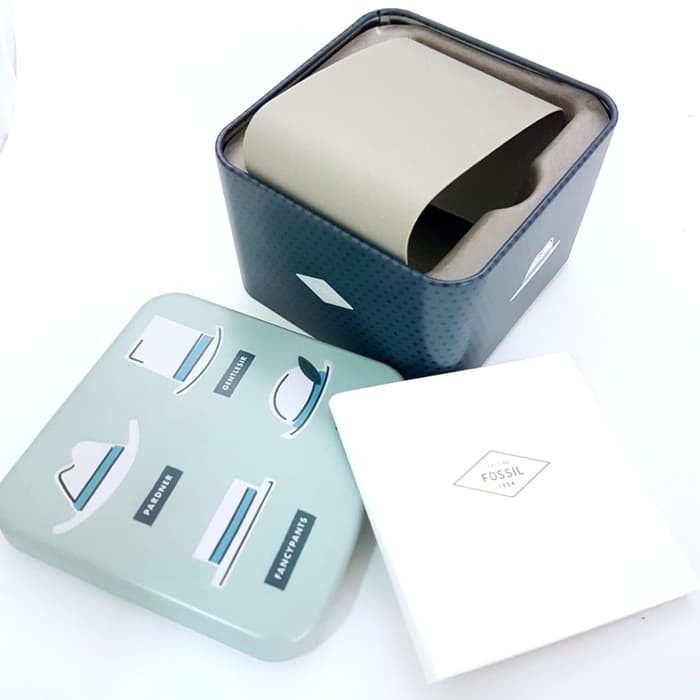 Box Kaleng Original Fossil & Box Ori Fossil Tin Box Fullset