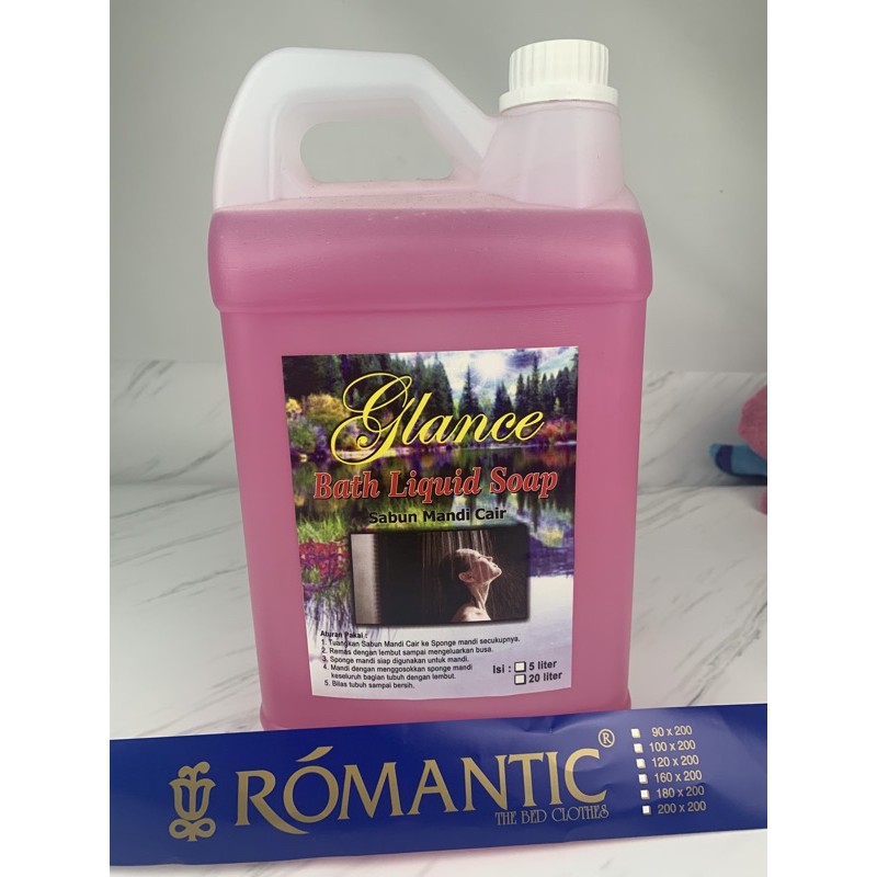 Sabun mandi glance by ROMANTIC hotel 5 liter grosir cair murah sabun badan muka