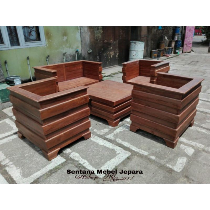 Kursi Jati Minimalis Box Ruang Tamu, Kursi Tamu Sudut Minimalis, Kursi Tamu Sudut Minimalis, Kursi S