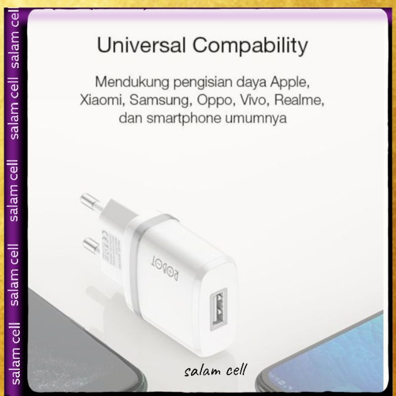 Charger Hp ROBOT RT-K7 Micro Usb Bisa Untuk Segala Jenis HP Original bergaransi