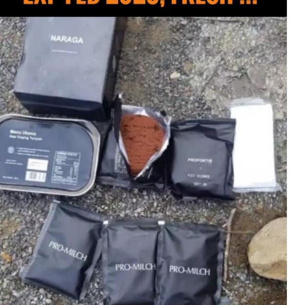 [KODE PRODUK PBEGV7767] RANSUM NARAGA Ration Survival Food MRE TNI Indonesia Nasi kaleng siap saji m