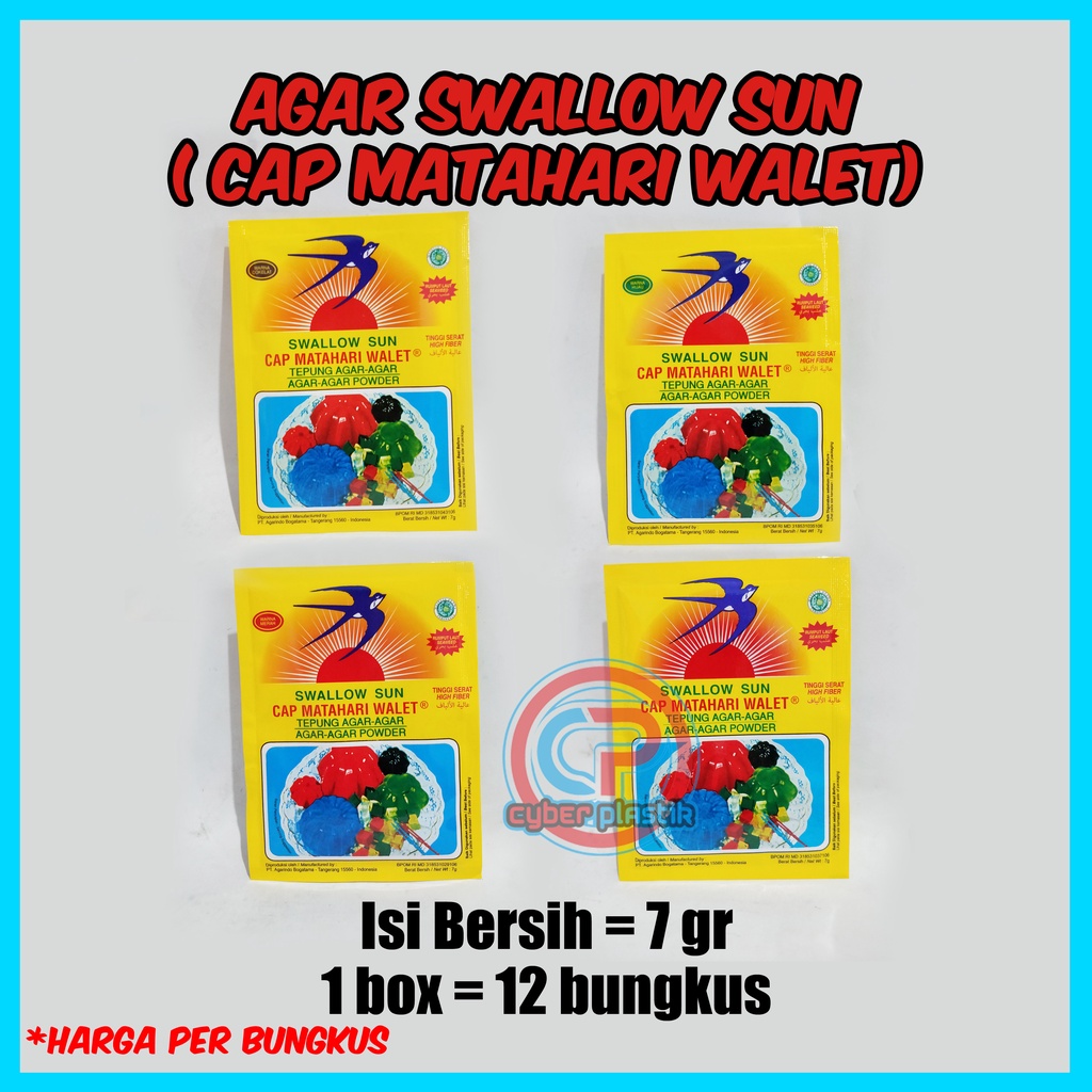 

Agar - Agar Swallow Sun Cap Matahari Walet