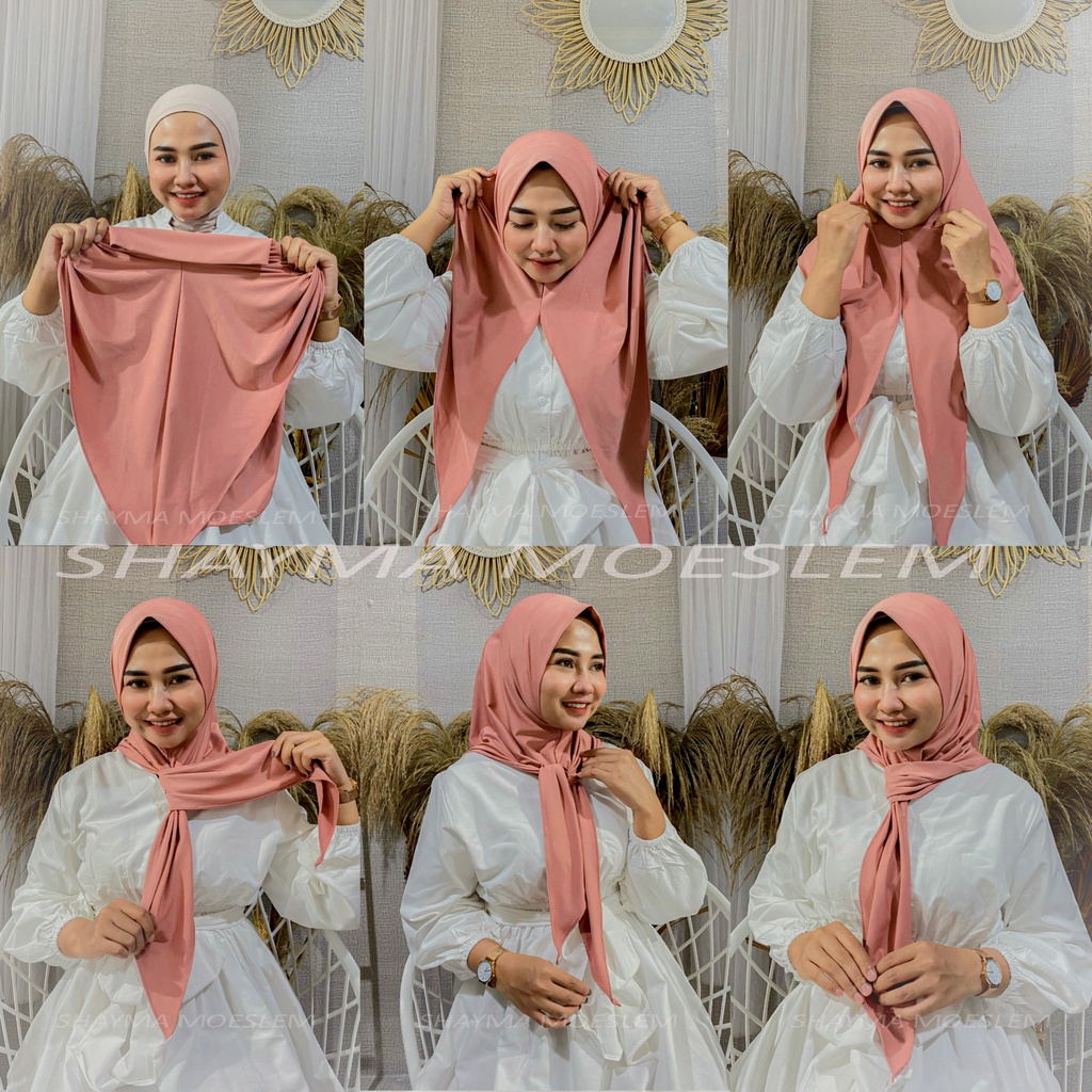 Kerudung Segitiga Instan Pet Jersey Premium