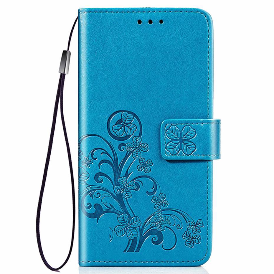 Flip Case Dompet Kulit Pu Emboss Clover 3d Cover Lg K50 S K50S K50S