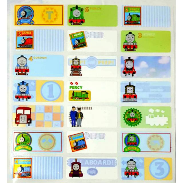 

Label nama anti air stiker waterproof Premium Thomas and friend Ori