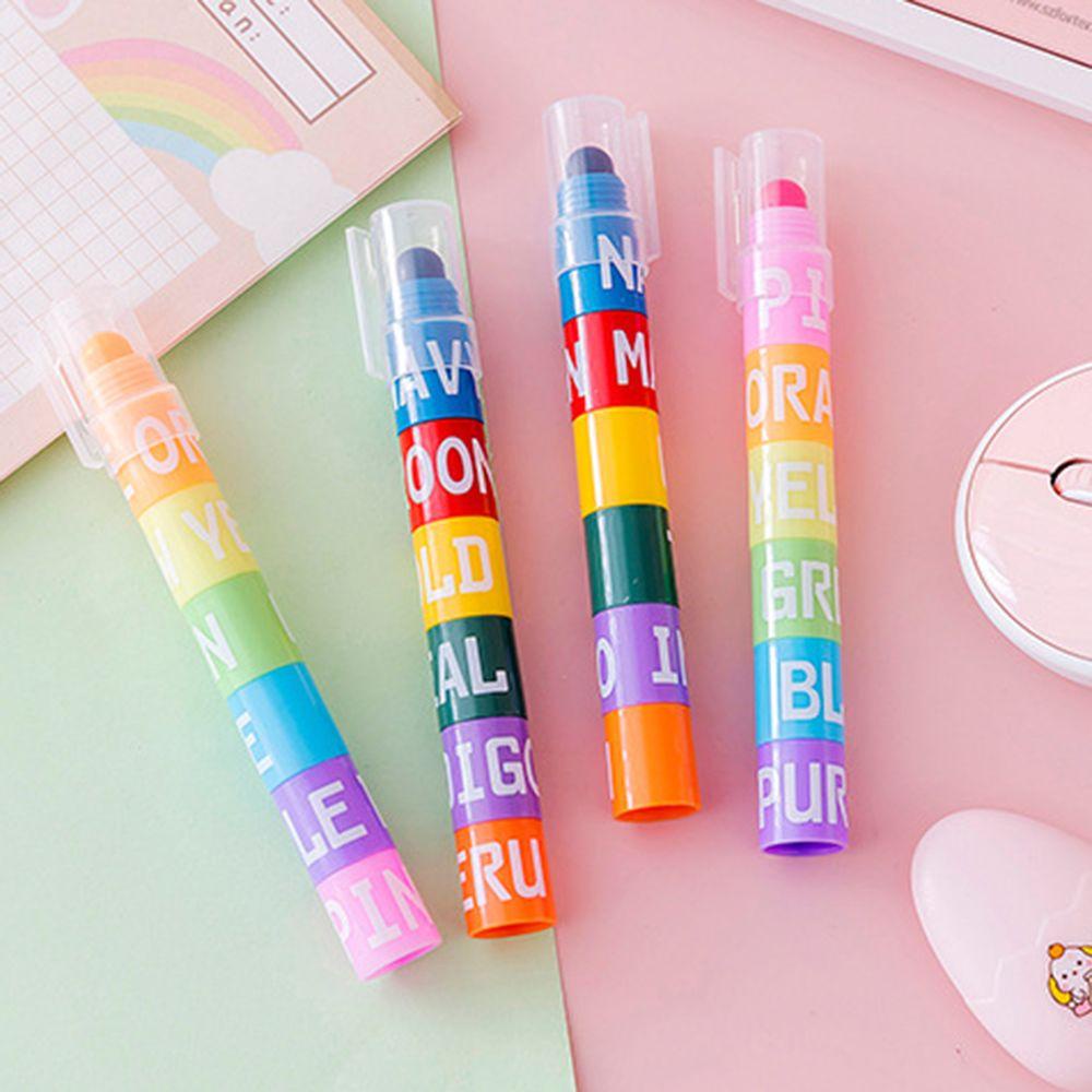 Mxbeauty Stabilo Spidol Lucu Jelly Graffiti Perlengkapan Kantor Sekolah Jahitan Crayon Lukisan Bolpen