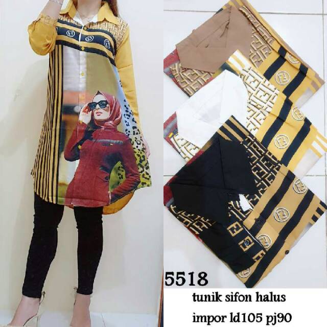 Dress Sifon Tunik Wanita