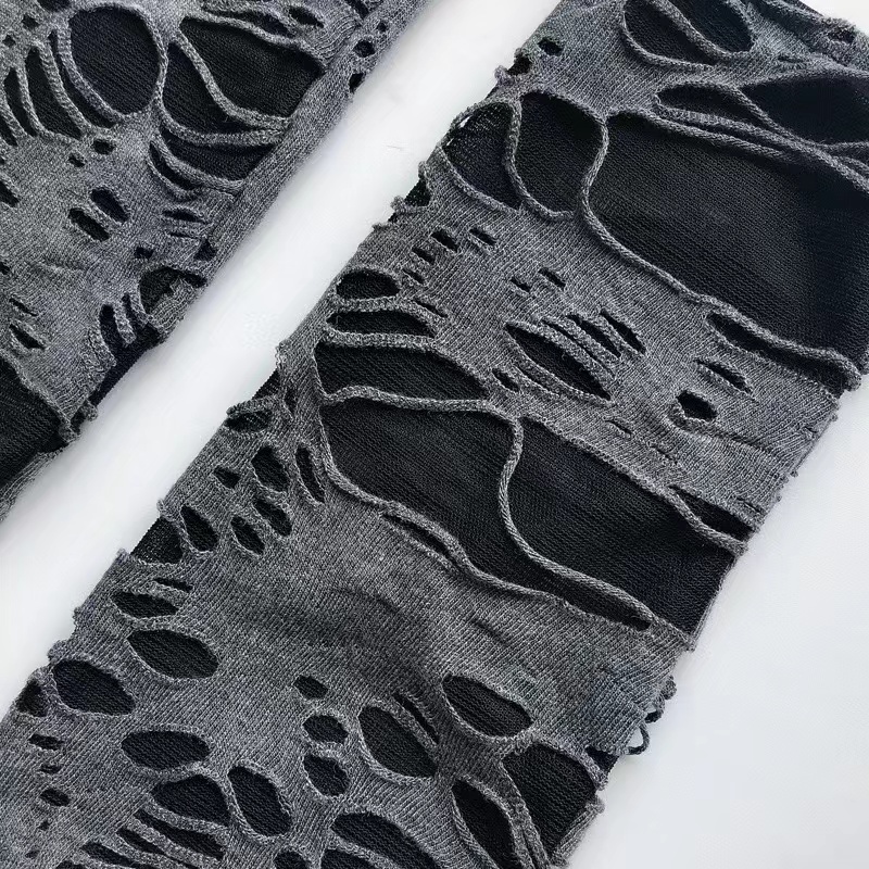 Women Ripped Gothic Fingerless Gloves 8542