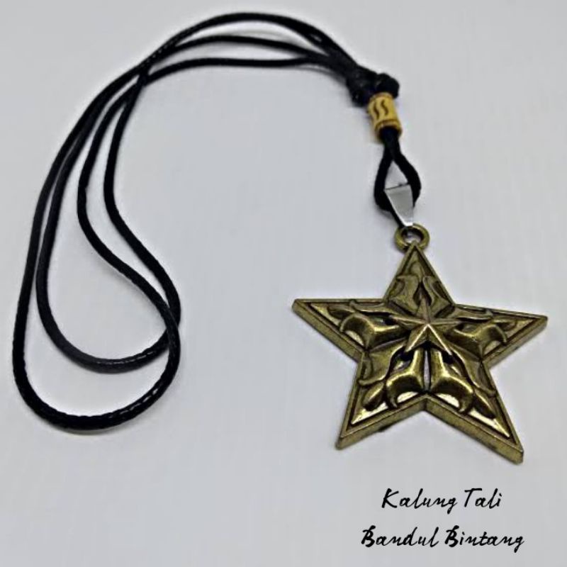 Kalung Pria Bandul Bintang/ Liontin Bintang/ Kalung Tali