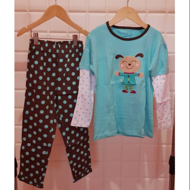 SETELAN IMPORT JUMPING BEANS BONEKA BIRU