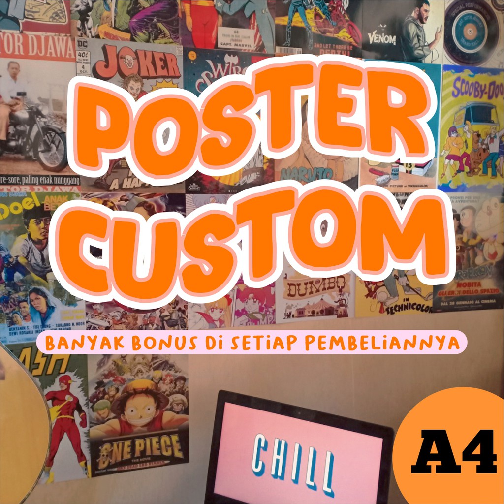 [❤️JELIFISH.STORE] Poster A4 Custom Hiasan Dinding Murah Surabaya Aesthetic Band Kpop BTS NCT Anime