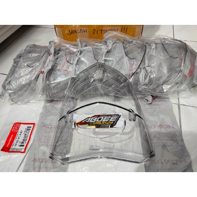 kaca mika stoplamp lampu belakang LED tiger revo original AHM set lensa dalam lampu