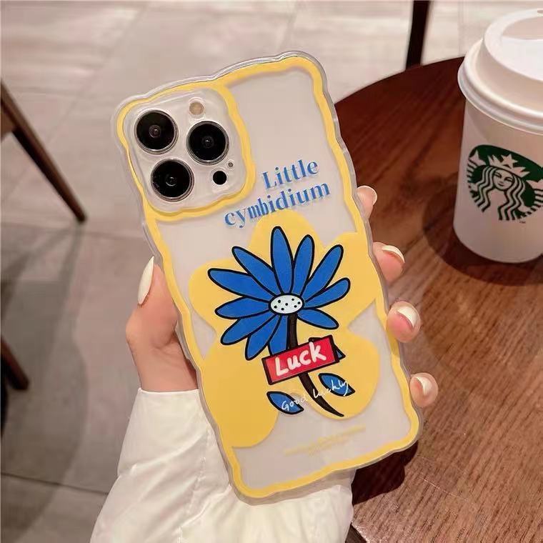 Soft Case TPU Transparan Motif Bunga Untuk Iphone 13 Pro Max / 12 / 11 / XS / XR / X / 8 / 7 / 6 Plus Mini SE 2020