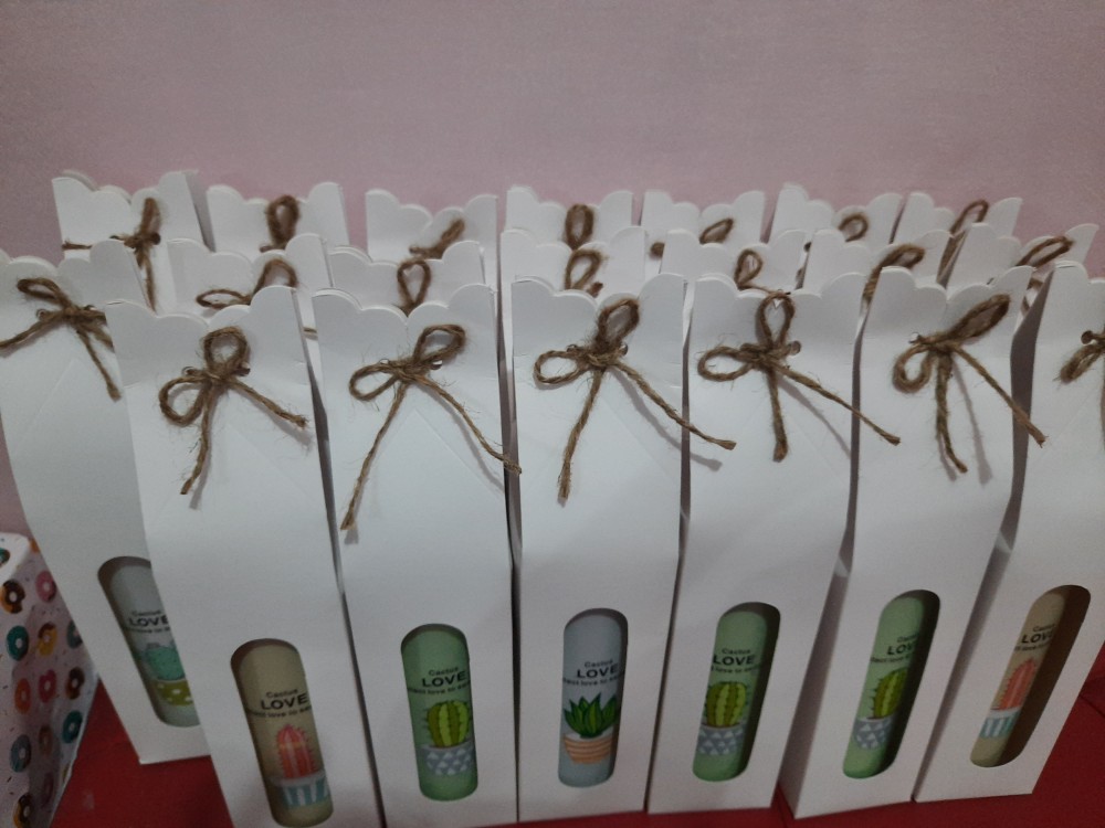 Tumbler Box : Ivory / Botol Souvenir Box 7x7x30cm