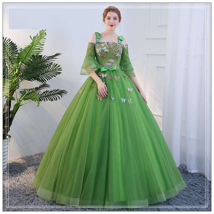 Gaun Pengantin 0450718 Hijau Wedding Gown