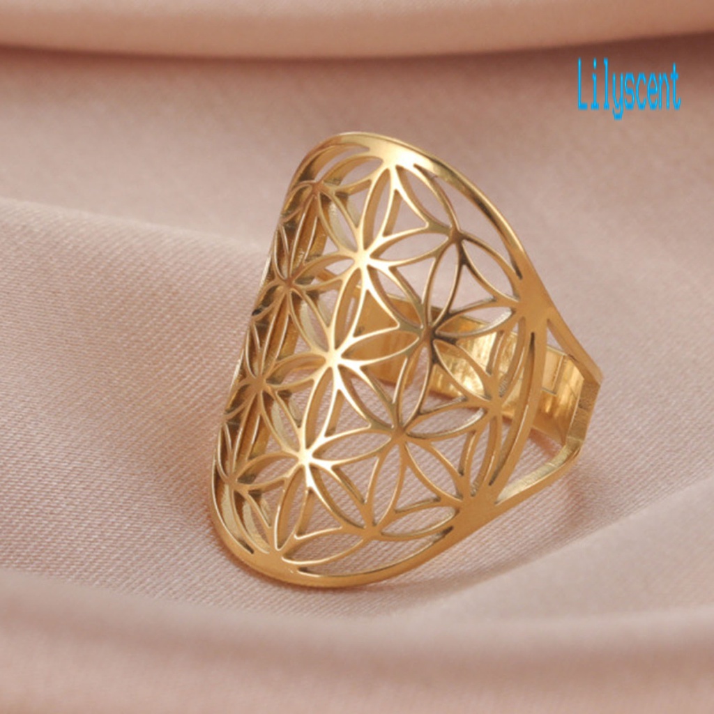 Cincin Model Hollow Out Gaya Vintage Untuk Unisex