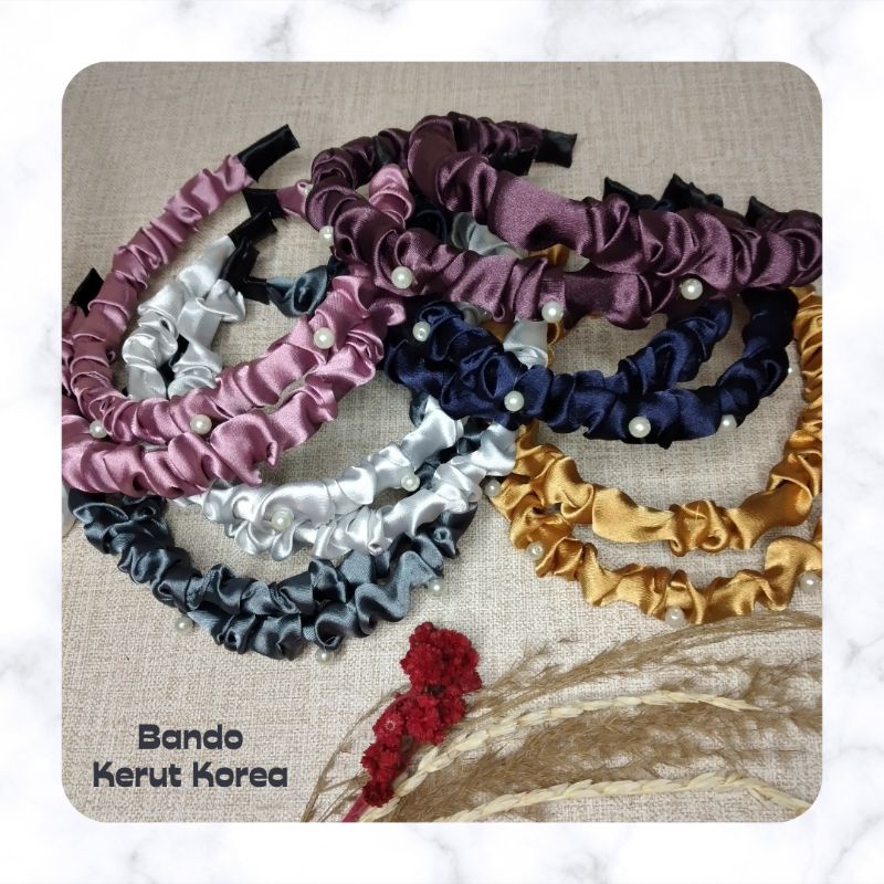 Bando Korea Serut/ Bando Srunchie/ Bando Kerut/ Bandana - RINAV COLLECTION