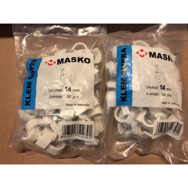 Klem kabel clip kabel cable no 14 mm no.14 masko beton