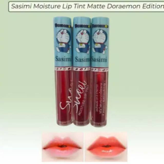 [Per Pcs] Sasimi Moisture Lip Tint Matte Doraemon Edition -  Matte Liptint Orange Peach