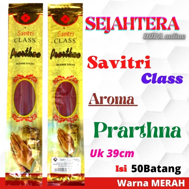 Dupa Hio Savitri Class “Prarthna” Pouch 39cm 50btg Merah