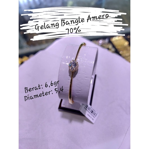 kalung mas kuning 70% dan gelang kaku amero 70%