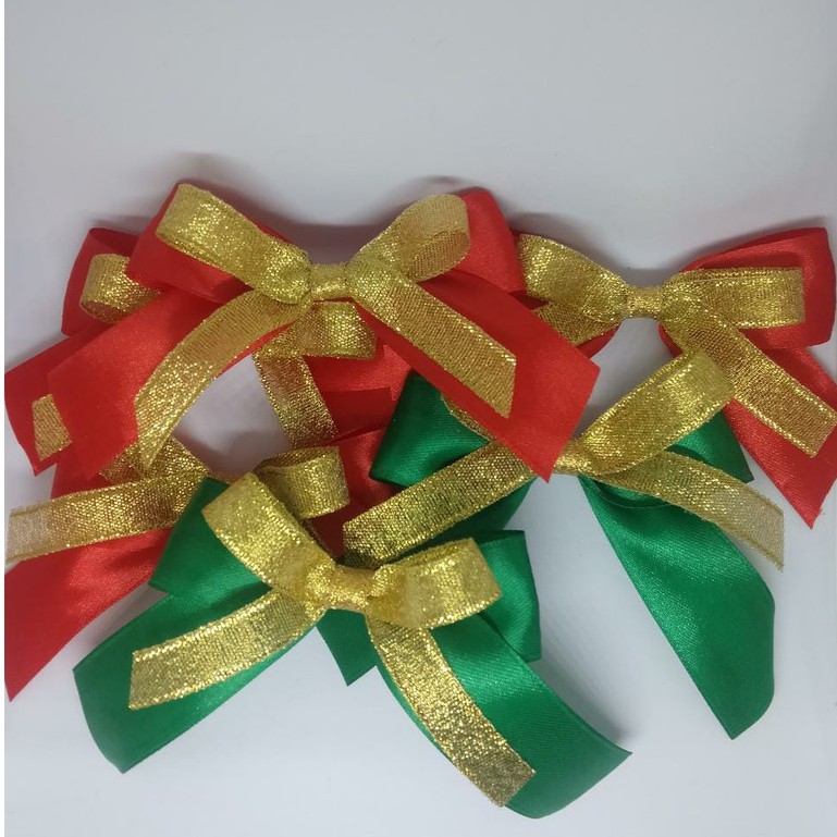 

Pita satin, Pita satin hias dengan kombinasi pita gold