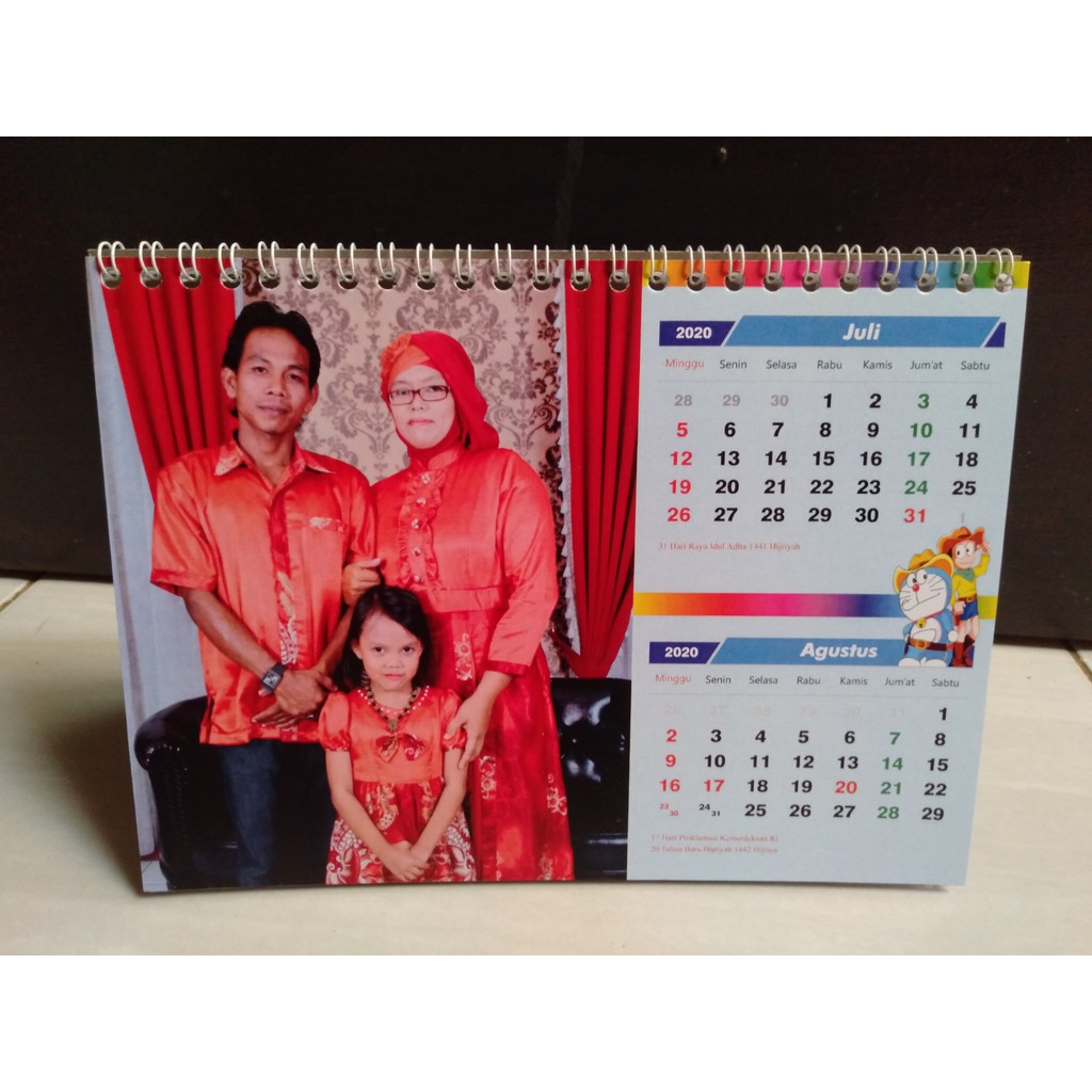 Kalender meja 6 lembar Landscape