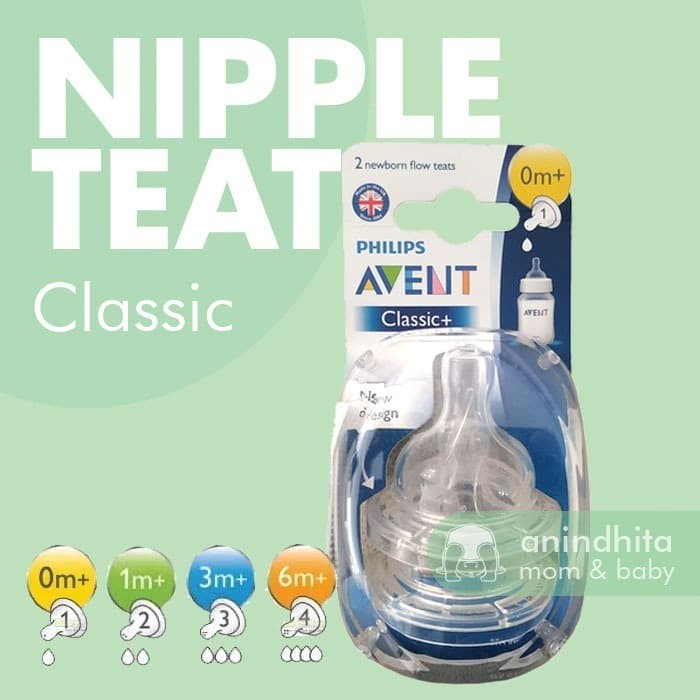 PHILIPS AVENT 2pcs Teat - Nipple Wide Neck Classic | Dot Avent Classic Plus | Avent Classic+