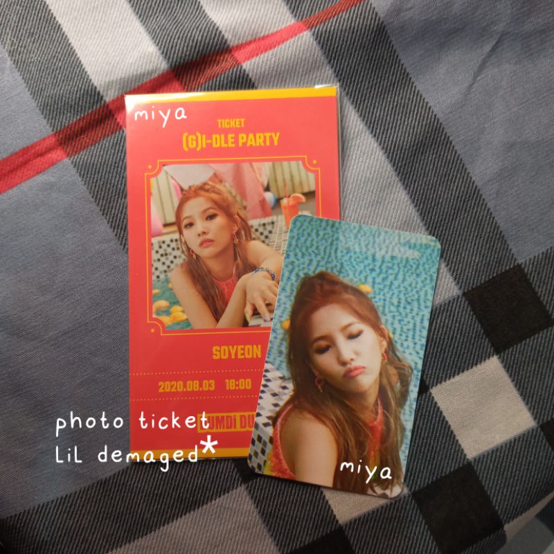 (G)I-DLE SOYEON DUMDI DUMDI ALBUM PC PHOTO TICKET PHOTOCARD