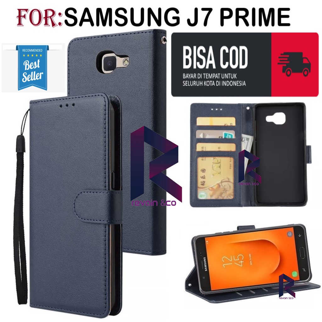 SAMSUNG J7 PRIME CASE FLIP WALLET LEATHER KULIT PREMIUM SARUNG BUKA TUTUP FLIP CASE SAMSUNG J7 PRIME