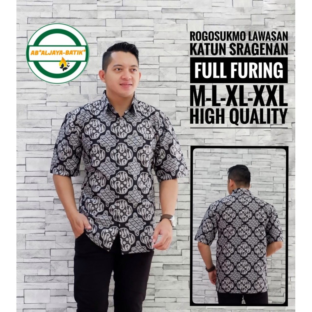 Rogosukmo Lawasan Kemeja Batik Pria Panjang Full Furing by Aljaya Batik