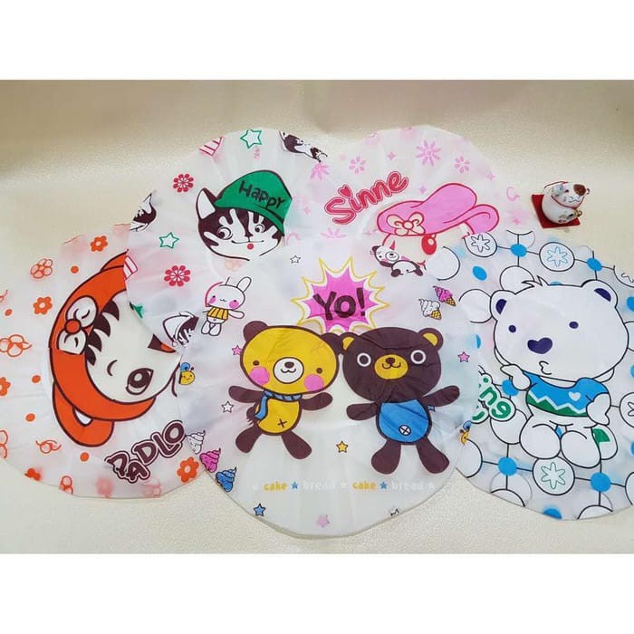 Vinztstore - Shower Cap Karakter / Topi Mandi / Topi Keramas / Pelindung Rambut