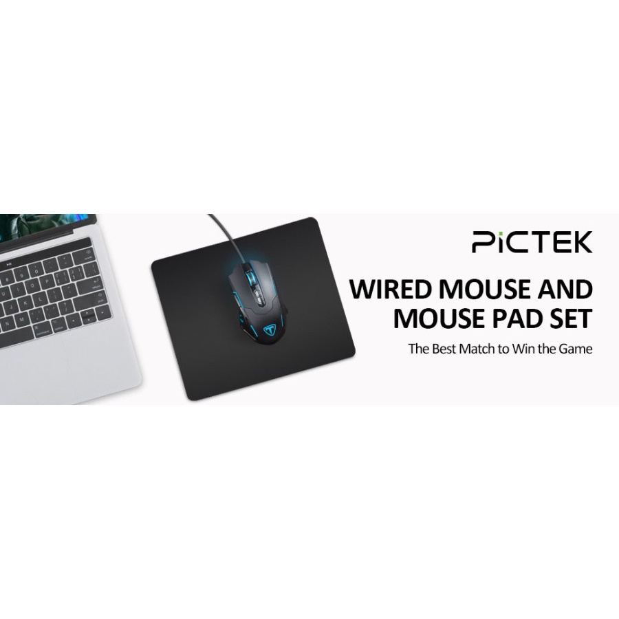 Jual Pictek Mouse Gaming (Free Mouse Pad) Shopee Indonesia