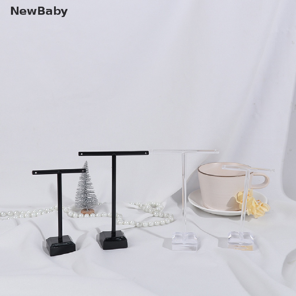 Newbaby 2Pcs / Set Rak Display / Organizer Anting Bahan Akrilik Untuk Perlengkapan Toko / Rumah