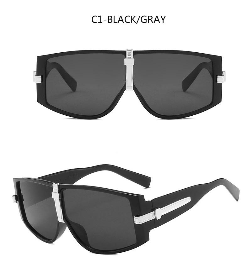 European and American large frame retro one-piece windproof fashion men's and women's sunglasses