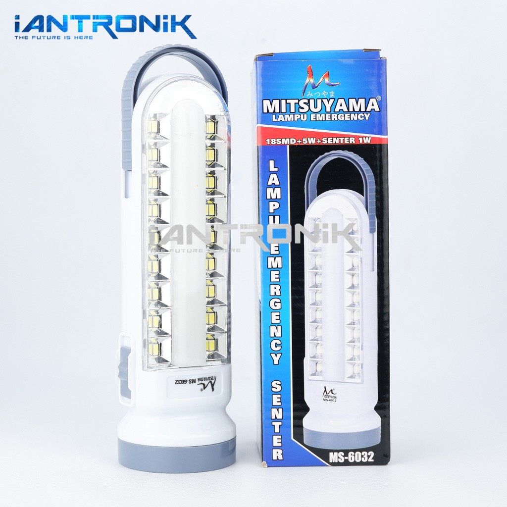 Lampu Senter LED 18SMD Emergency Darurat Rechargeable - Cas Ulang Mitsuyama MS-6032
