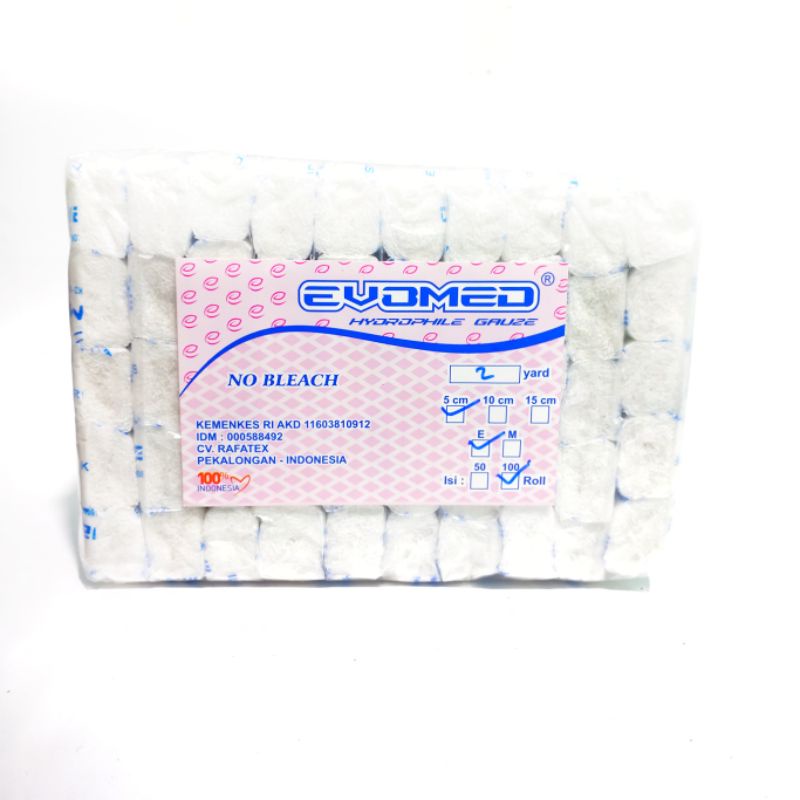 Verban Kasa Perban Hidrofil 5 / 10 / 15 Cm Evomed Bag Kecil