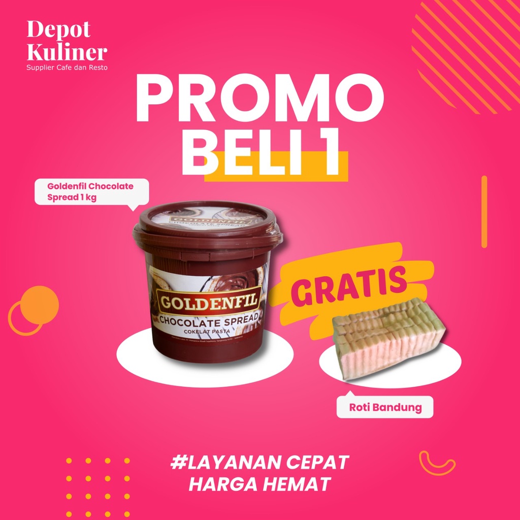 Goldenfil Chocolate Spread 1 Kg Gratis Roti Bandung Goldenfill Golden Fil