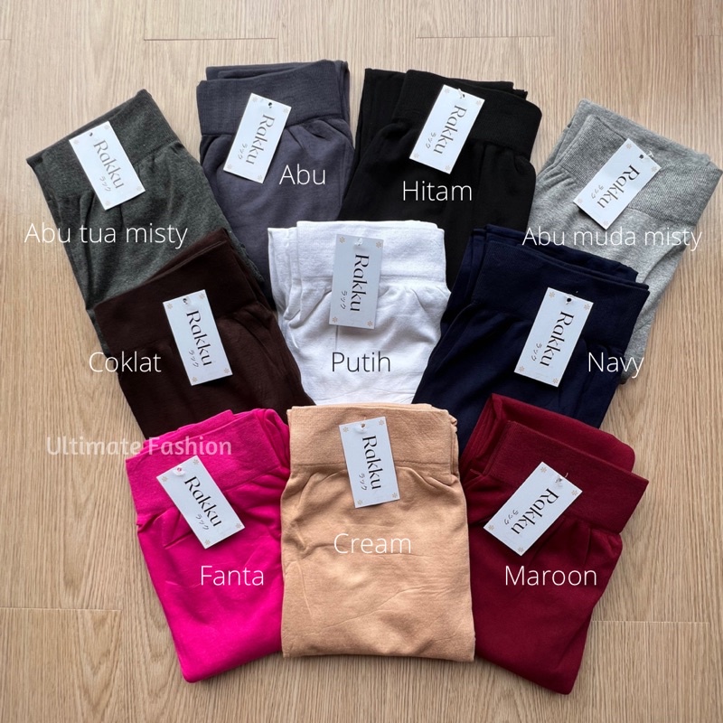 Legging HW Import Polos Warna Legging Jumbo Fit to 90Kg