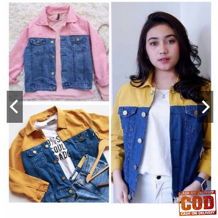 Blackpearls Denim Jacket / Jaket Wanita Keren Style Kekinian Mura JH966 King_Fashion Jacket Jeans T