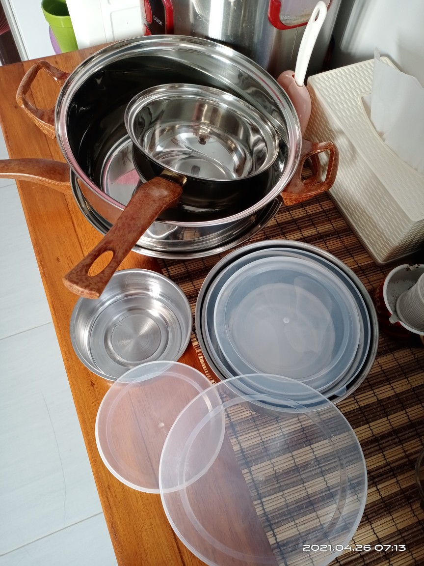 Panci Set Wajan Serbaguna Q2 7206 Panci Stainless